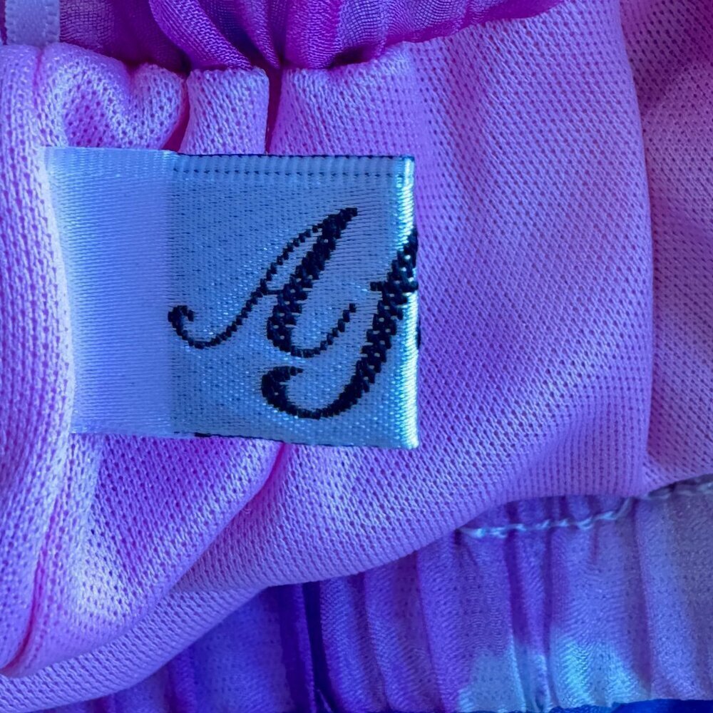 Afibi Full Maxi Skirt Chiffon Fully Lined Pink and Blue Fairy Faerie Size 3XL - Picture 10 of 14